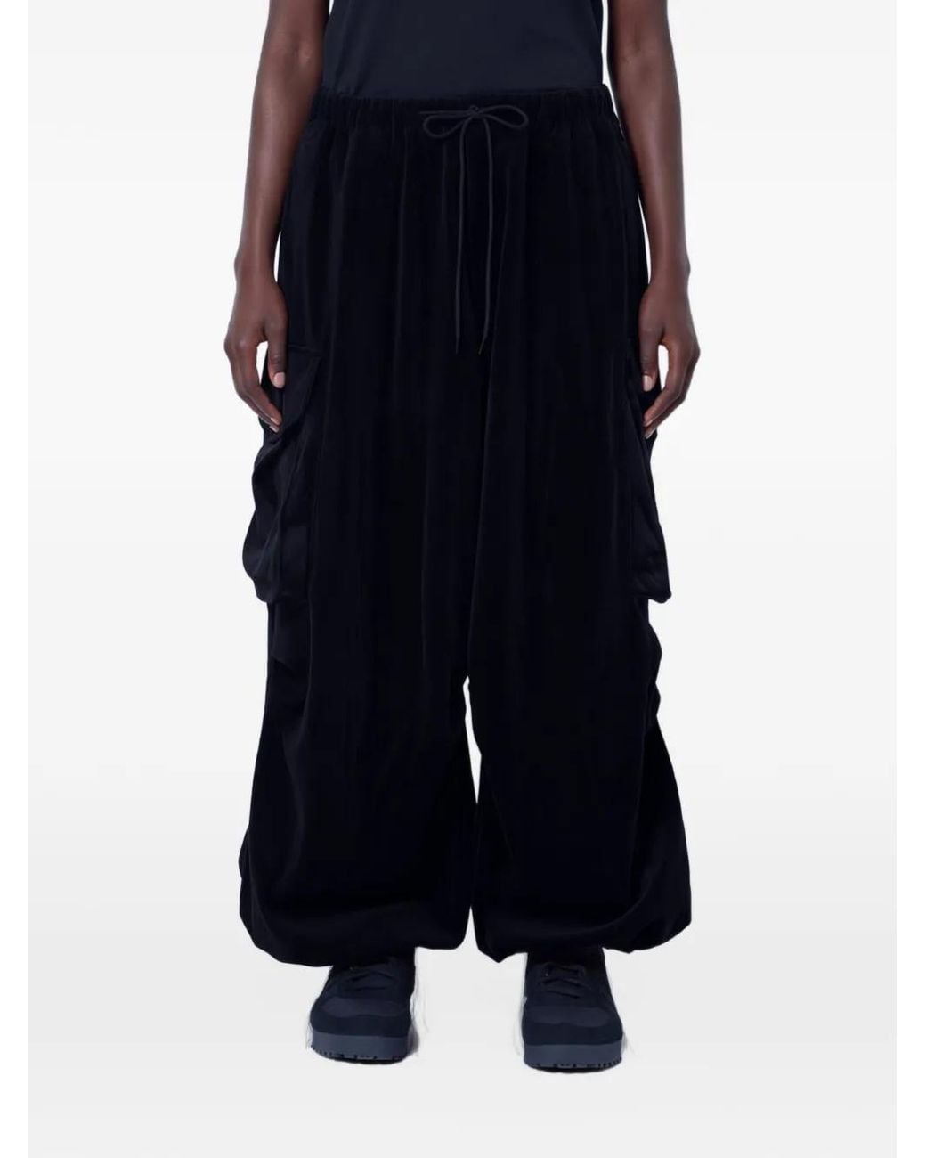 Adidas Blue Y-3 Velvet Corduroy Cargo Pants