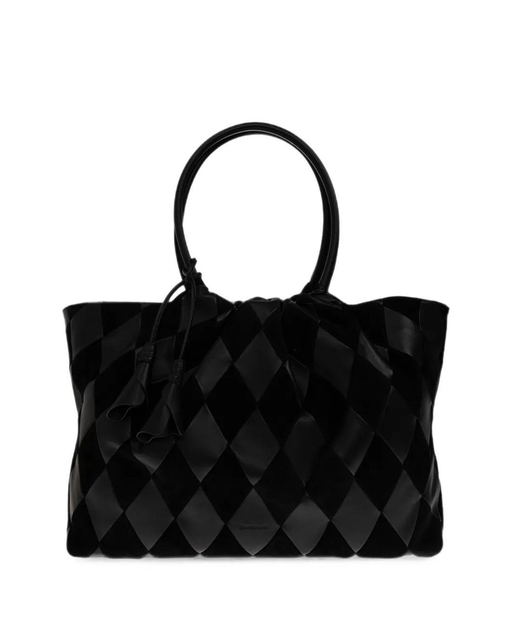 Zimmermann Black Cloud 91 Harlequin-Patchwork Tote Bag