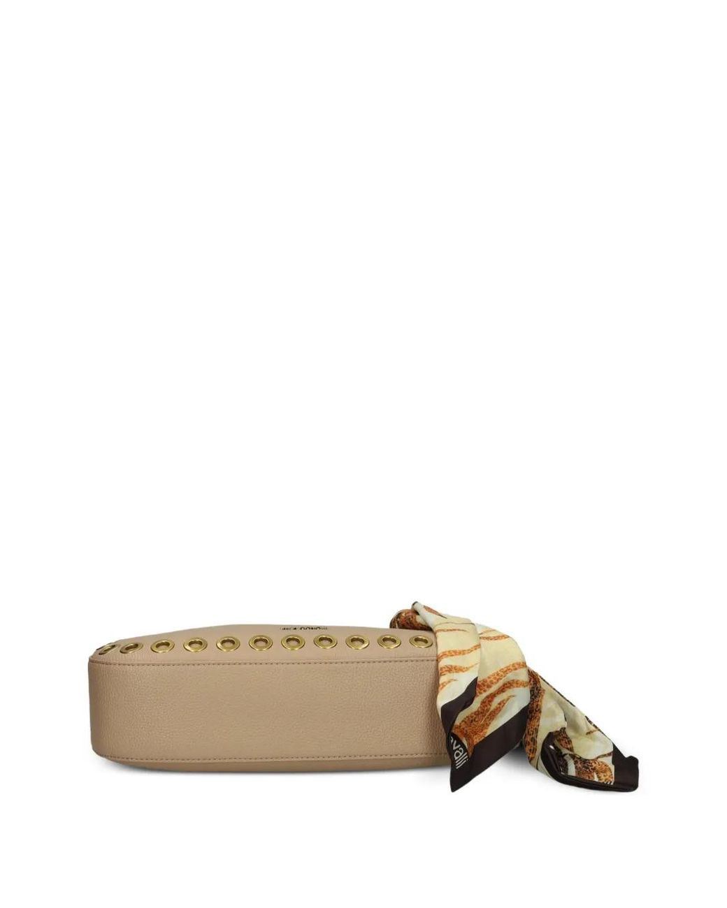 Just Cavalli Natural Scarf-Embellished Shoulder Bag