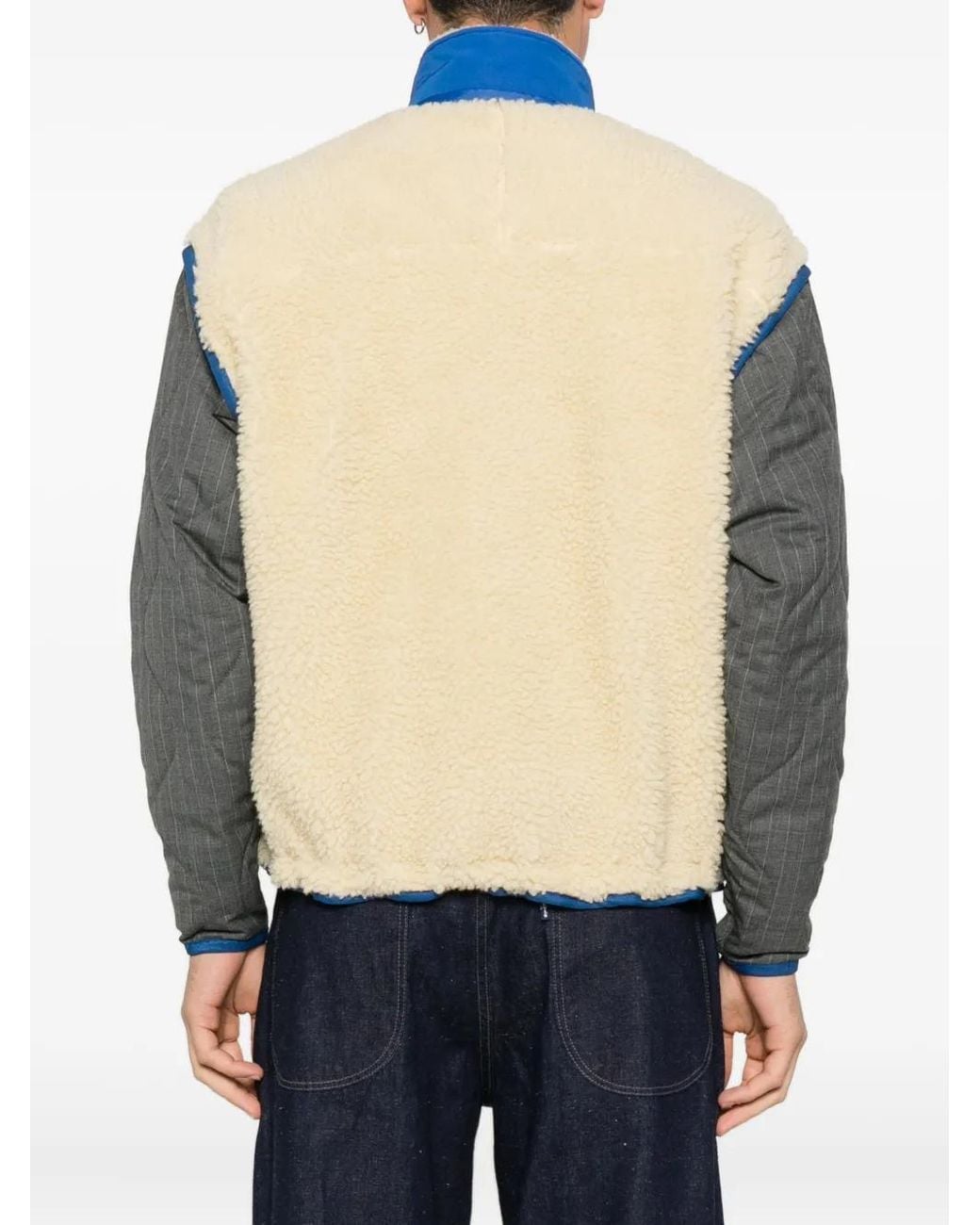 KHOKI Blue Zip-Up Gilet for men