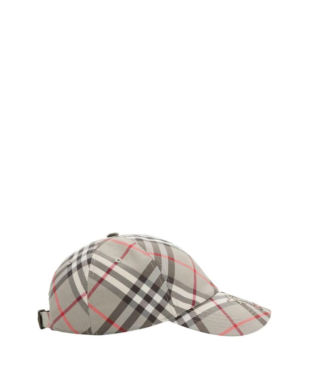 Burberry Gray Check Ekd Baseball Cap
