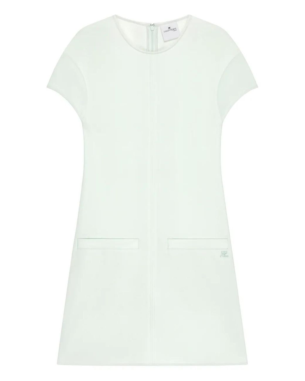 Courreges White Welt-Pocket Mini Dress