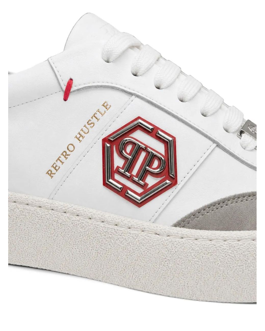 Philipp Plein White Baskets Basses Retro Hustle for men