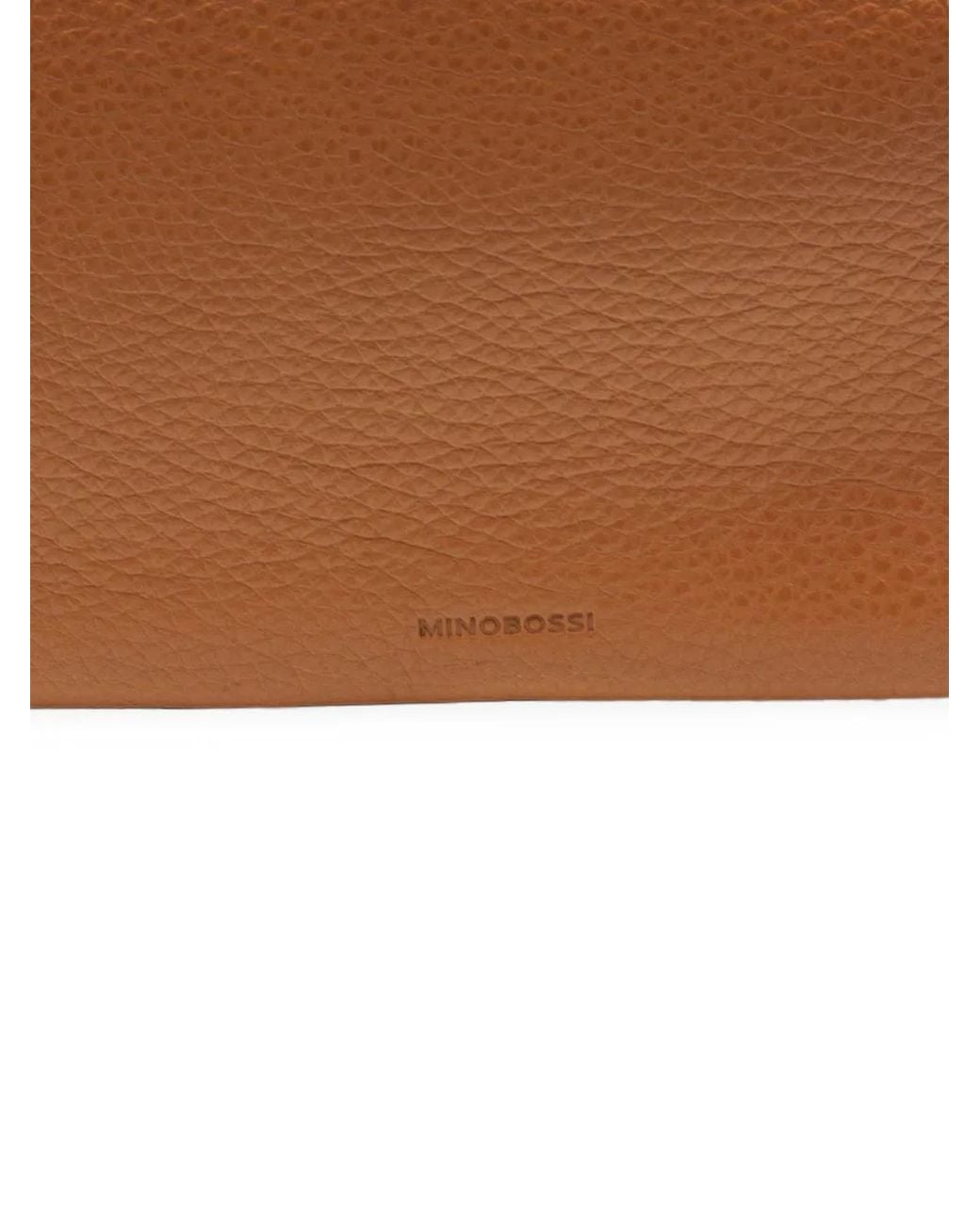 MINOBOSSI Brown Adele Leather Tote Bag