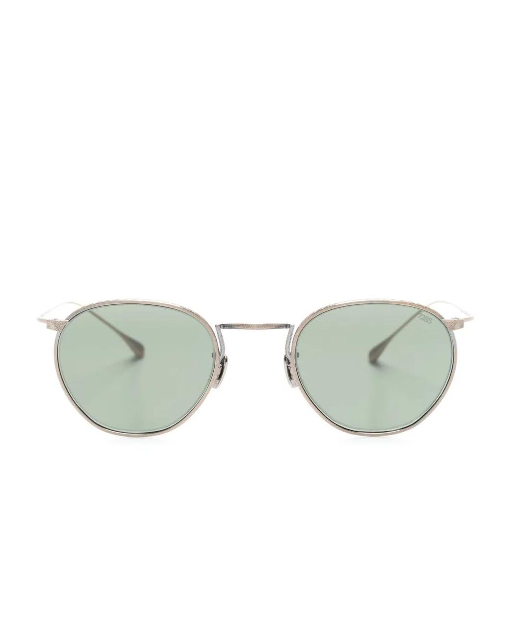 Eyevan 7285 Gray 188 Round-Frame Sunglasses