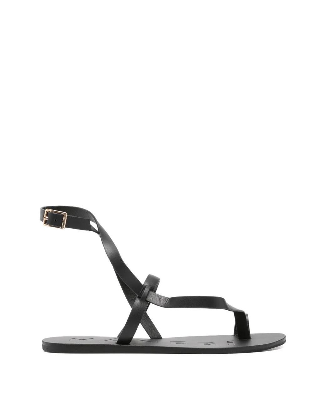 Manebí White Strap Flat Sandals