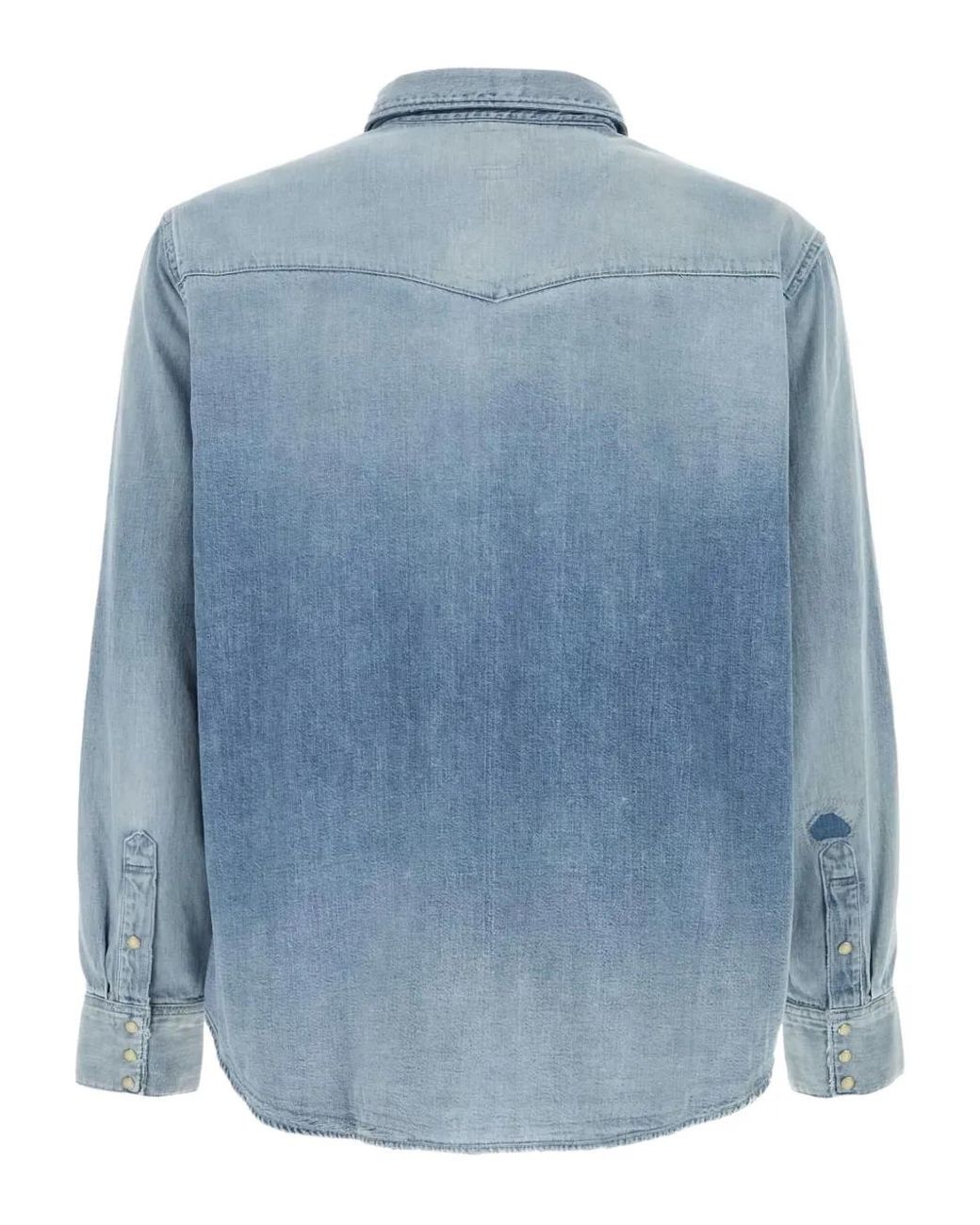 Visvim Blue Pocket Denim Shirt for men