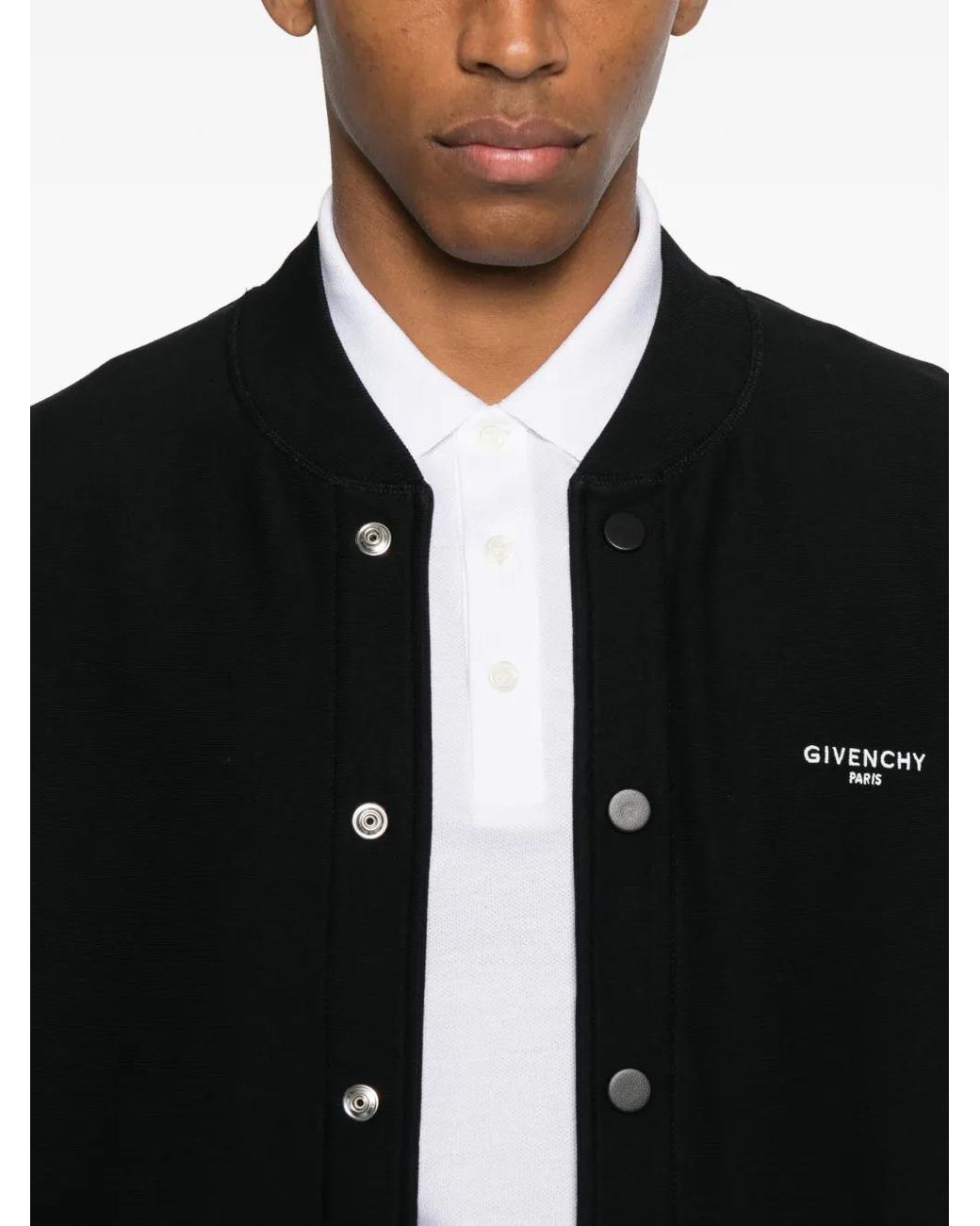Givenchy Black Buttoned Bomber Jacket for men