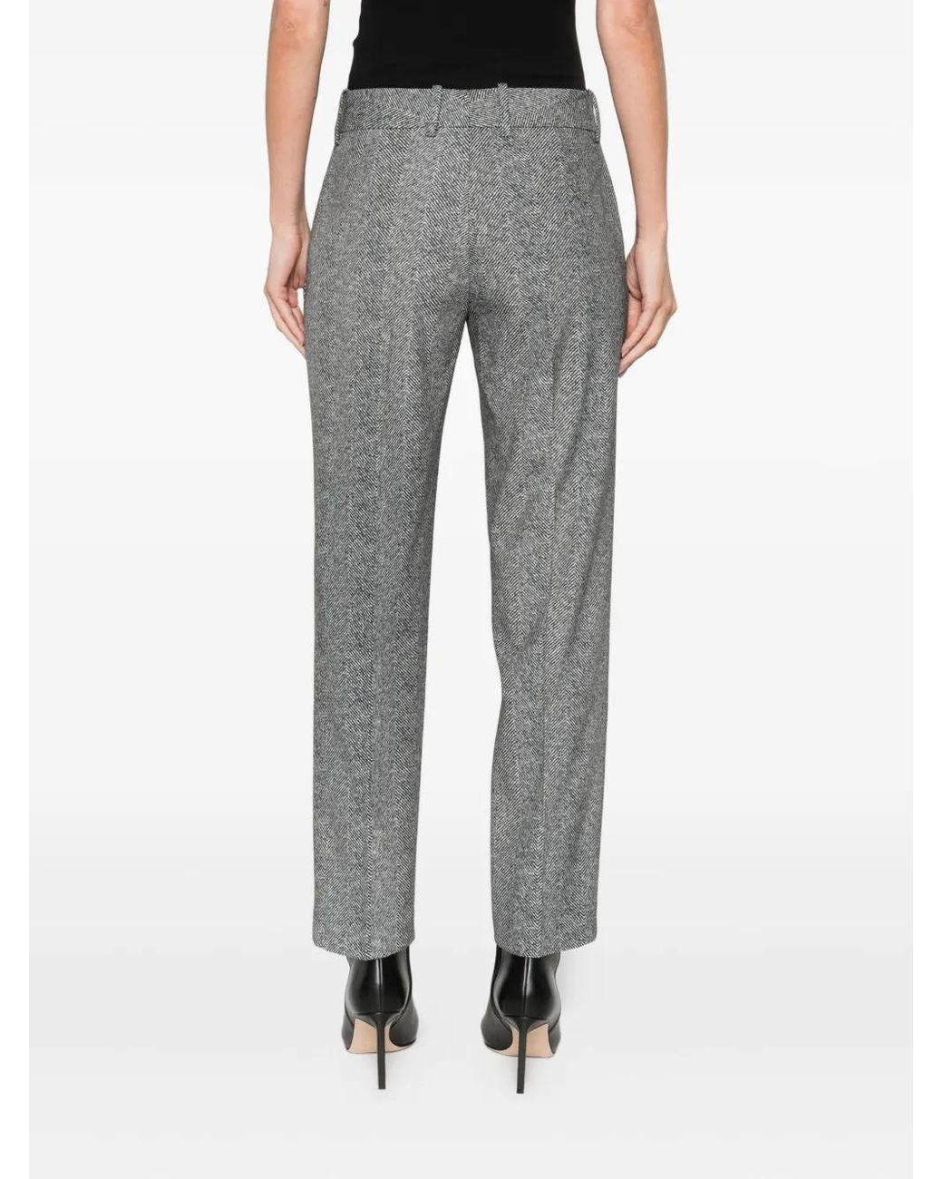 Pantalones Con Motivo Pied De Poule Ermanno Scervino de color Gray