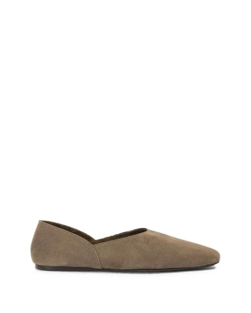 Khaite White Jane Ballet Flats