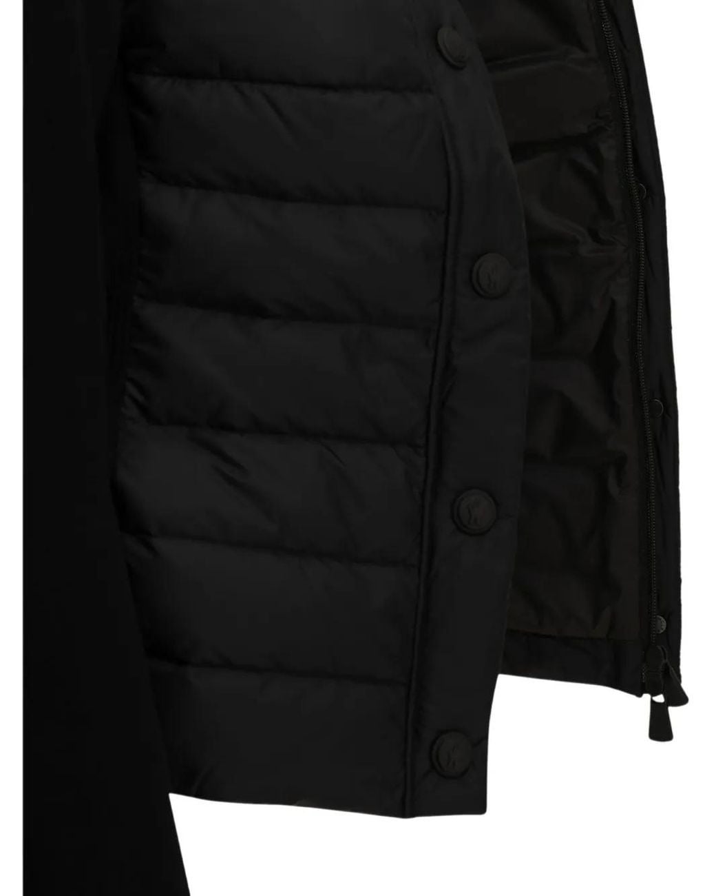 Moncler Black Quilted Knitted Jacket