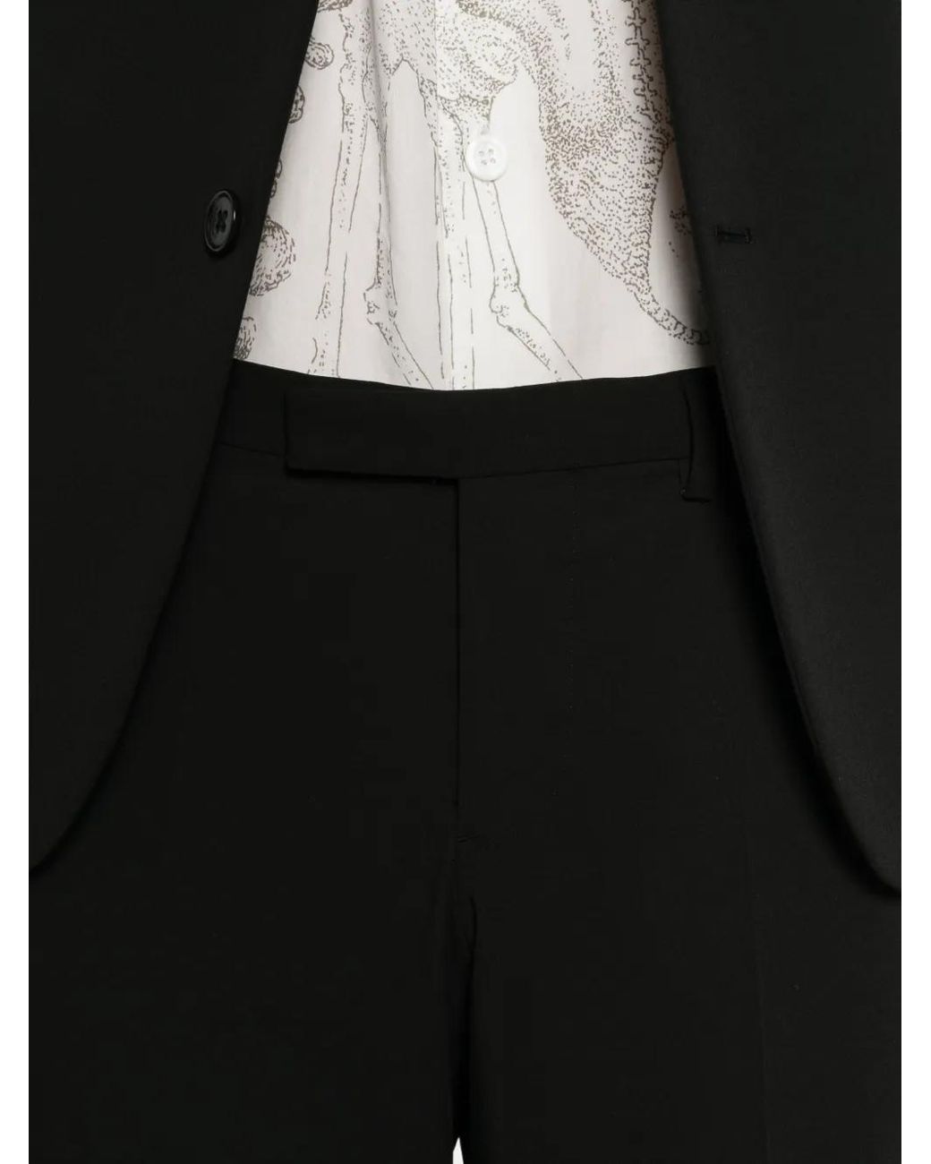 Emporio Armani Black Notch-Lapel Suit for men