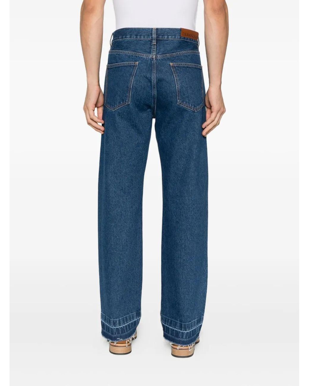 DARKPARK Blue Chain-Embellished Jeans for men