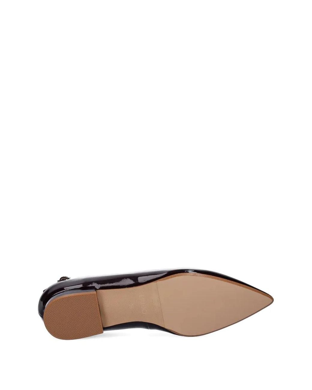 Liu Jo White Buckle-Detail Point Flat Pumps