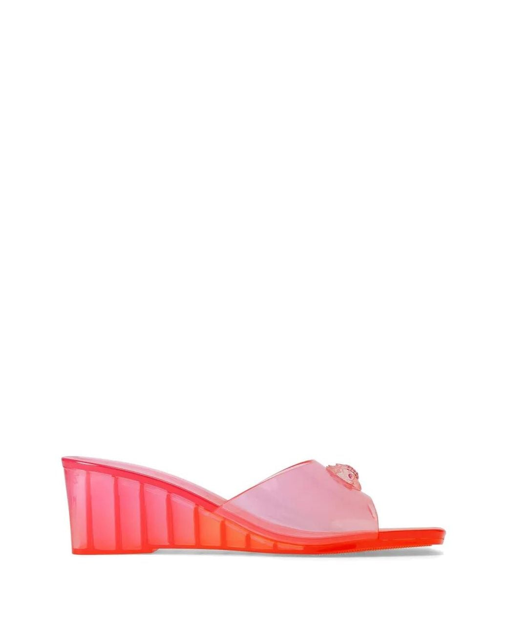 Kurt Geiger Pink Maddison Jelly Wedge Mules