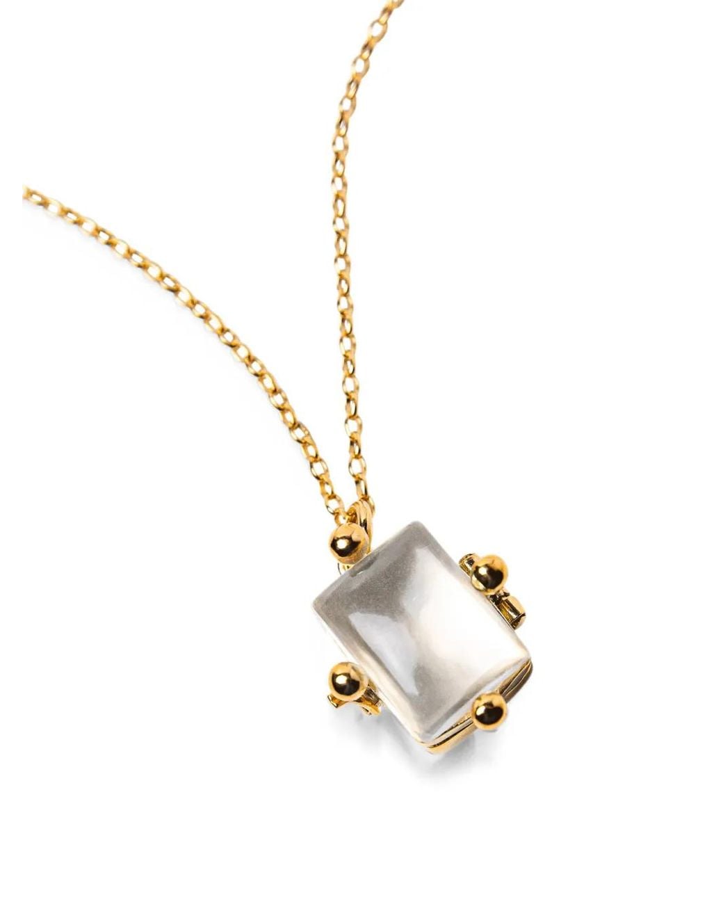 Beatriz Palacios White Take Your Pills Pendant Necklace