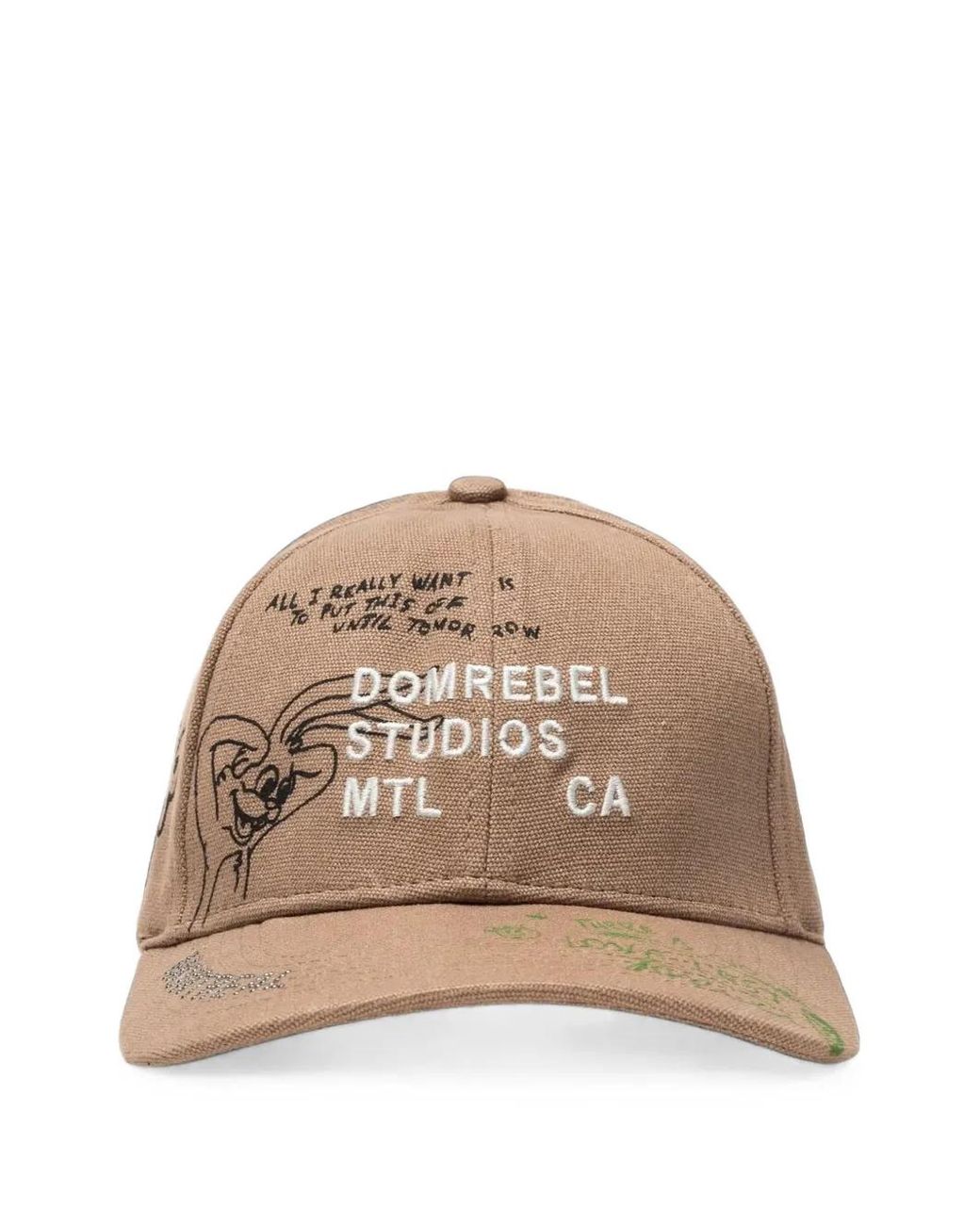 DOMREBEL Natural Sketch Bunny Embroidered Cap