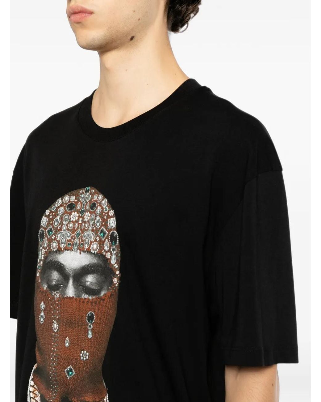 Ih Nom Uh Nit Black Graphic-Print T-Shirt for men