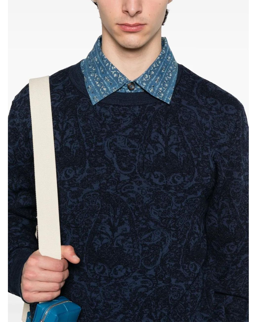 Etro Blue Sweater for men