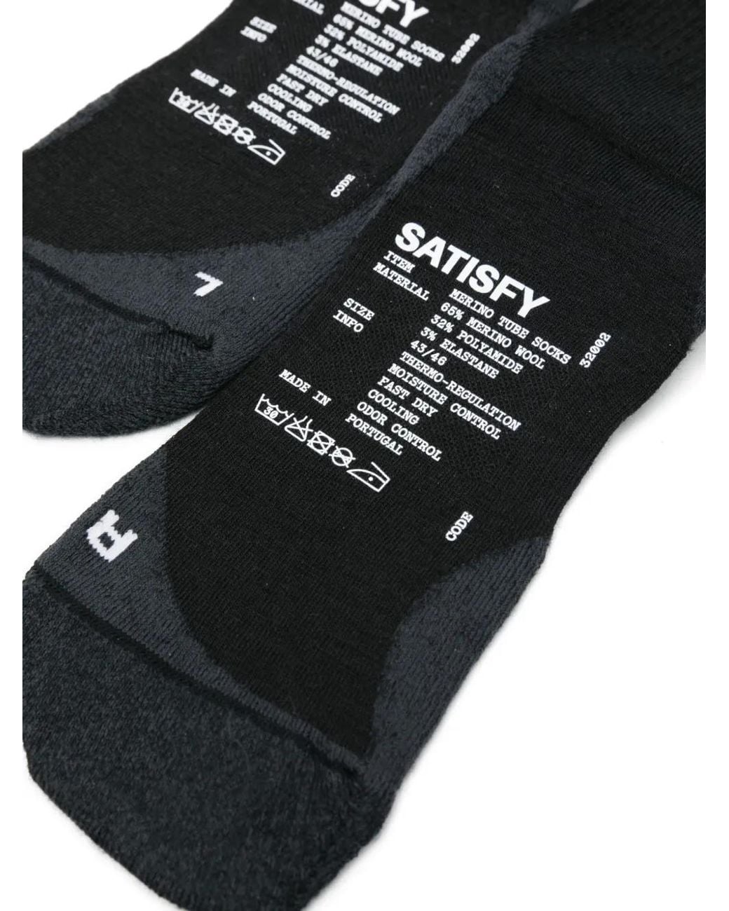 Satisfy Black Tube Socks for men