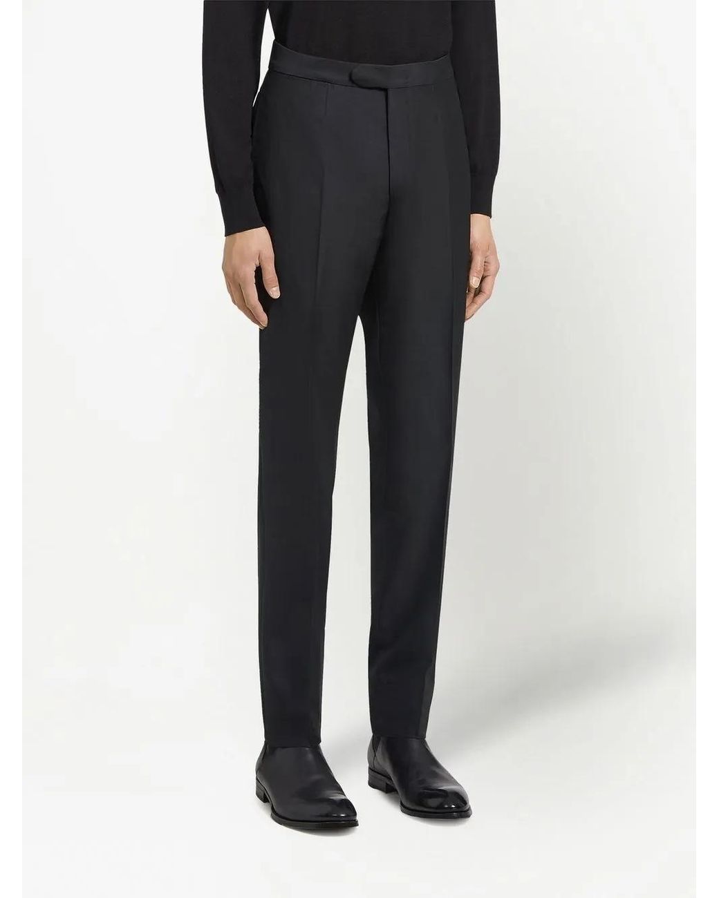 Zegna Black Trofeo 600 Single-Breasted Wool-Silk Suit for men