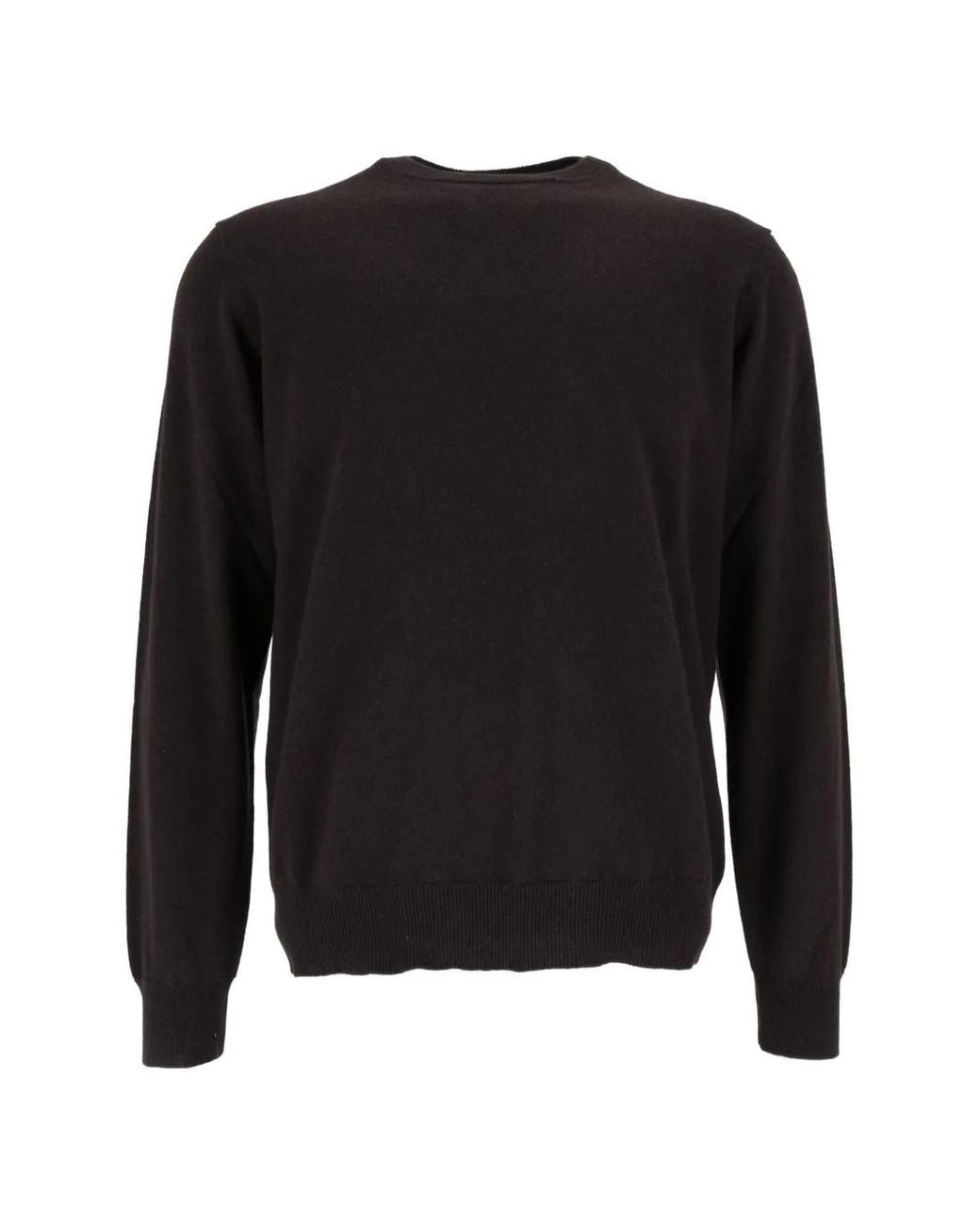 FILIPPO DE LAURENTIIS Black Fine-Knit Cashmere Sweater for men
