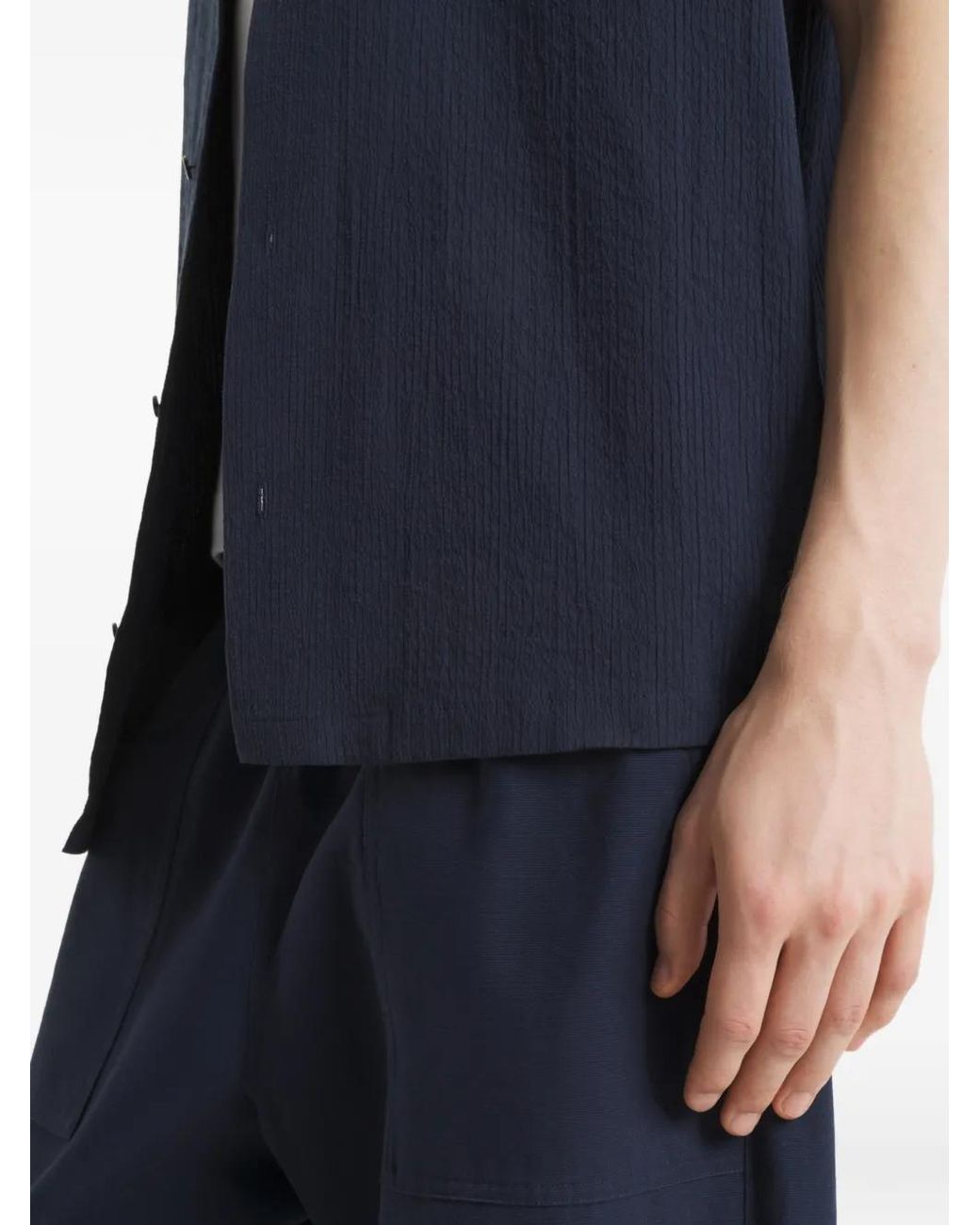Maison Kitsuné Blue Cotton Shirt for men