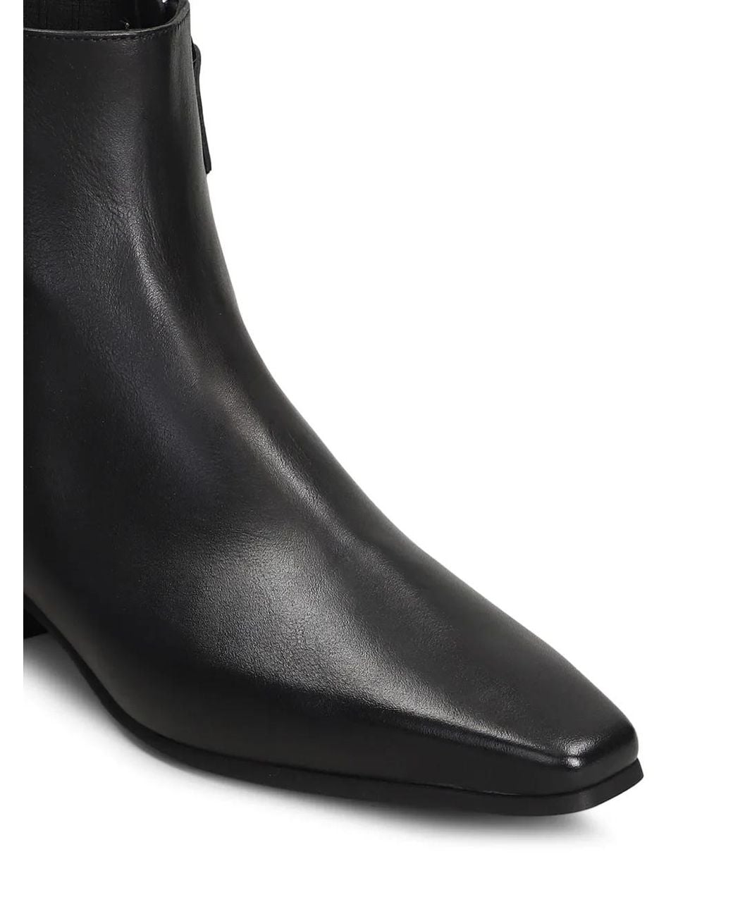 Evaluna Black Pointed-Toe Ankle Boots