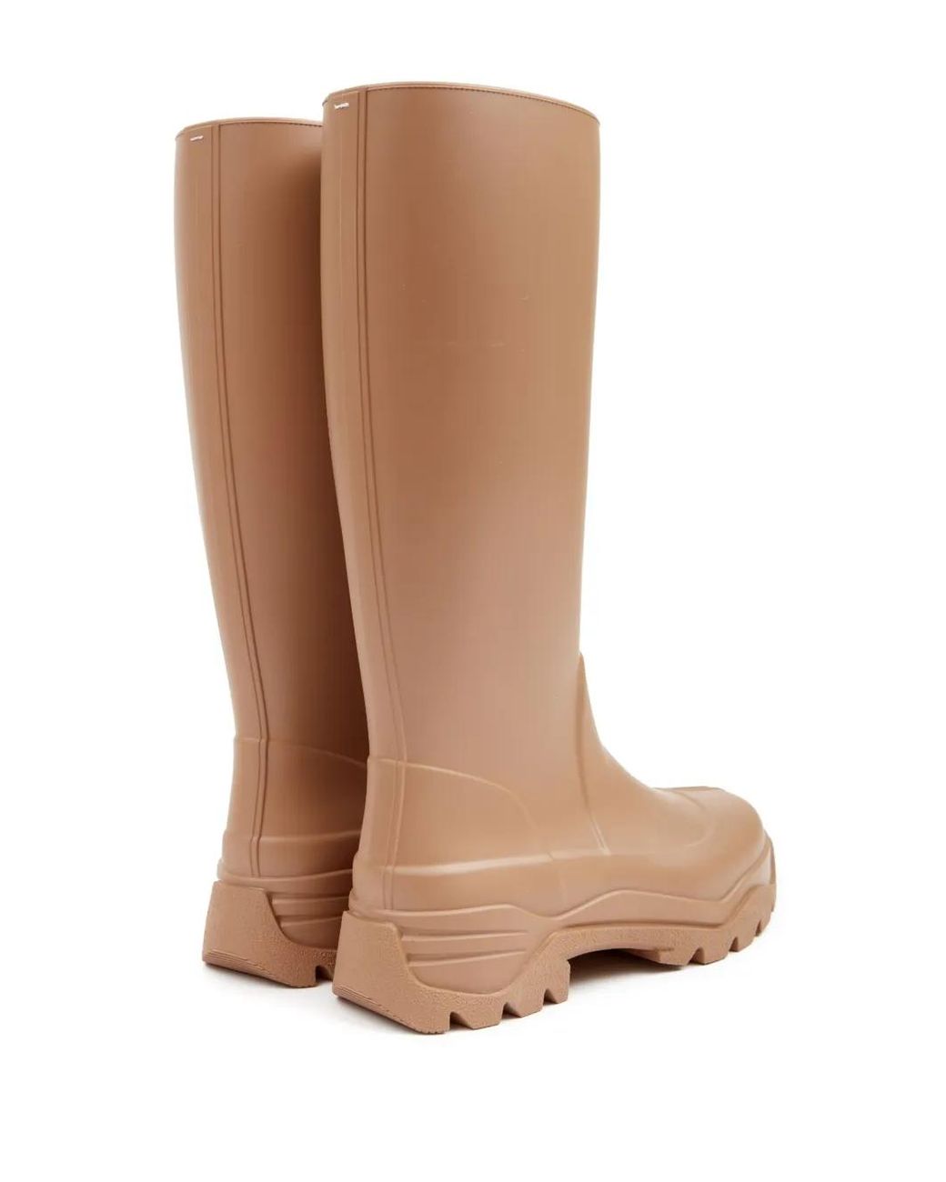 Maison Margiela Brown Tabi Rain Boots