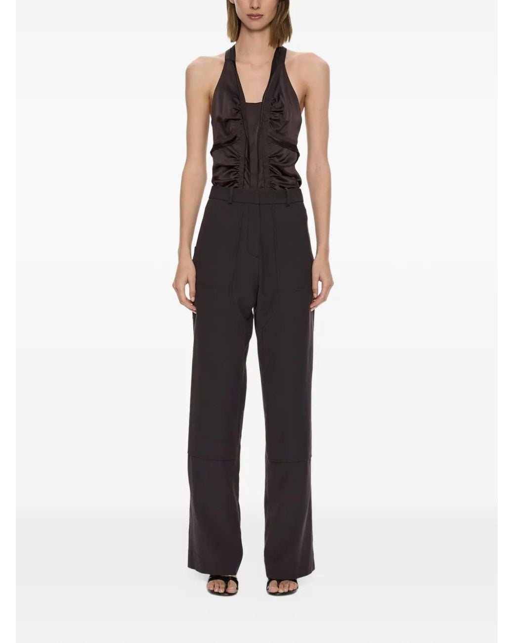 Christopher Esber Black Collarless Tank Top