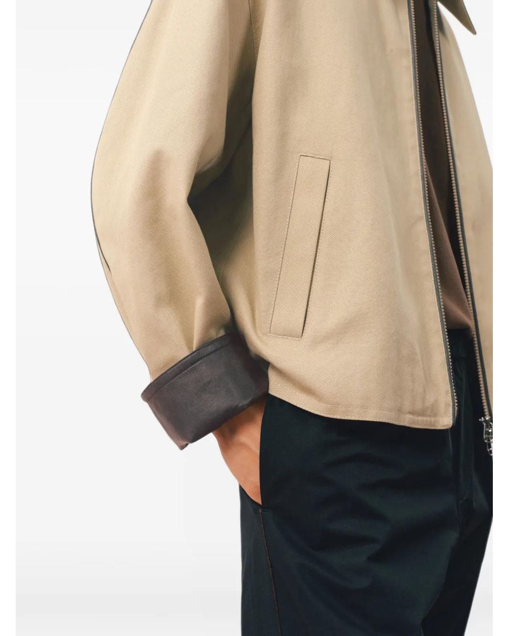 CROQUIS Natural Contrasting-Collar Shirt Jacket for men