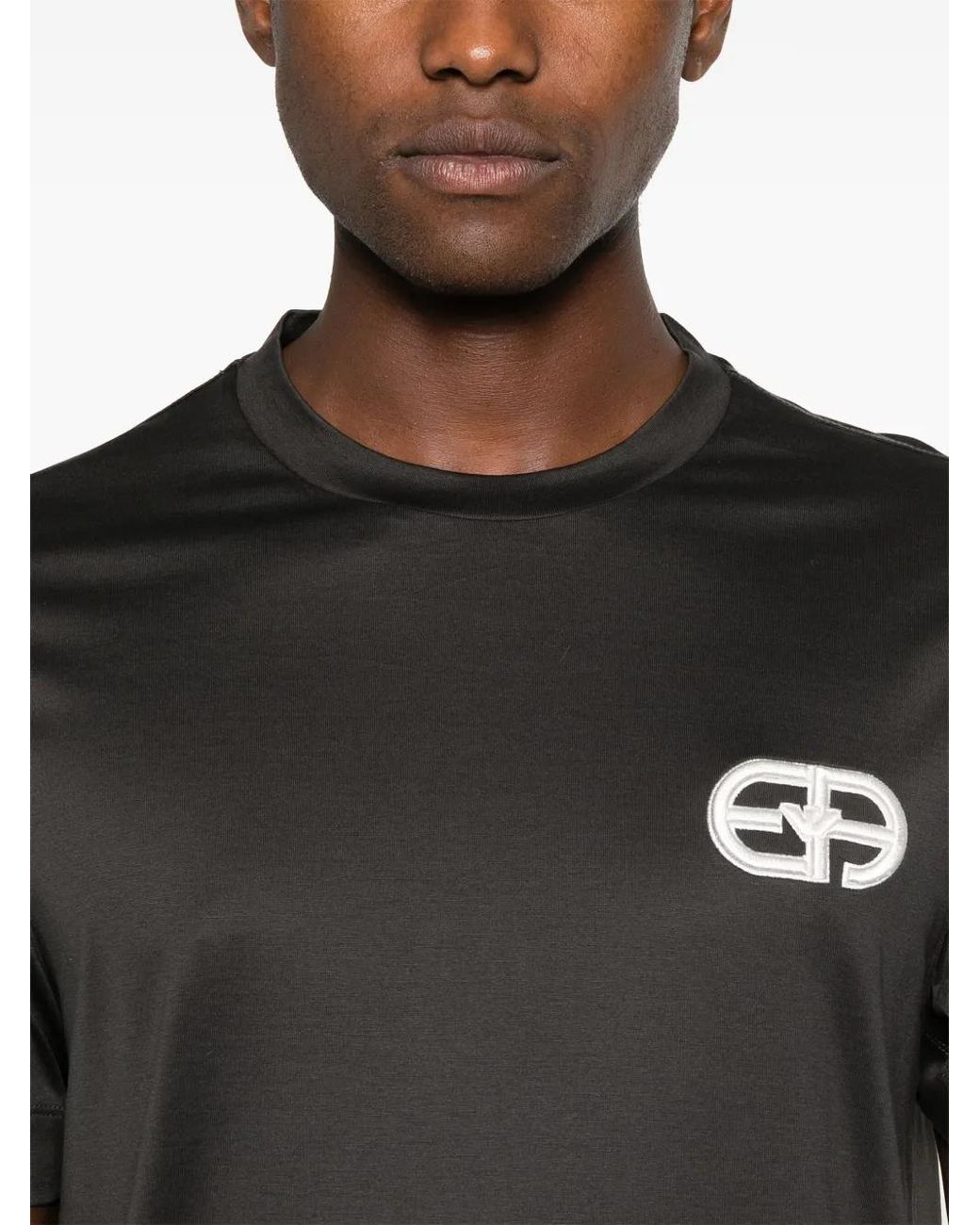 Emporio Armani Black Asv Ea Jersey T-Shirt for men