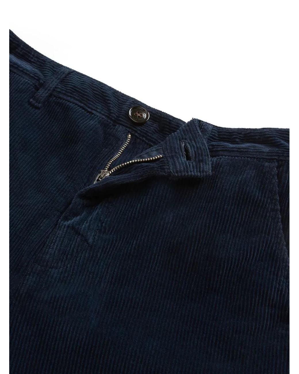 Woolrich Blue Corduroy Straight-Leg Pants