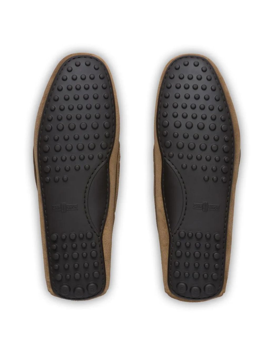 Car Shoe Brown Lace-Up Suede Loafers for men