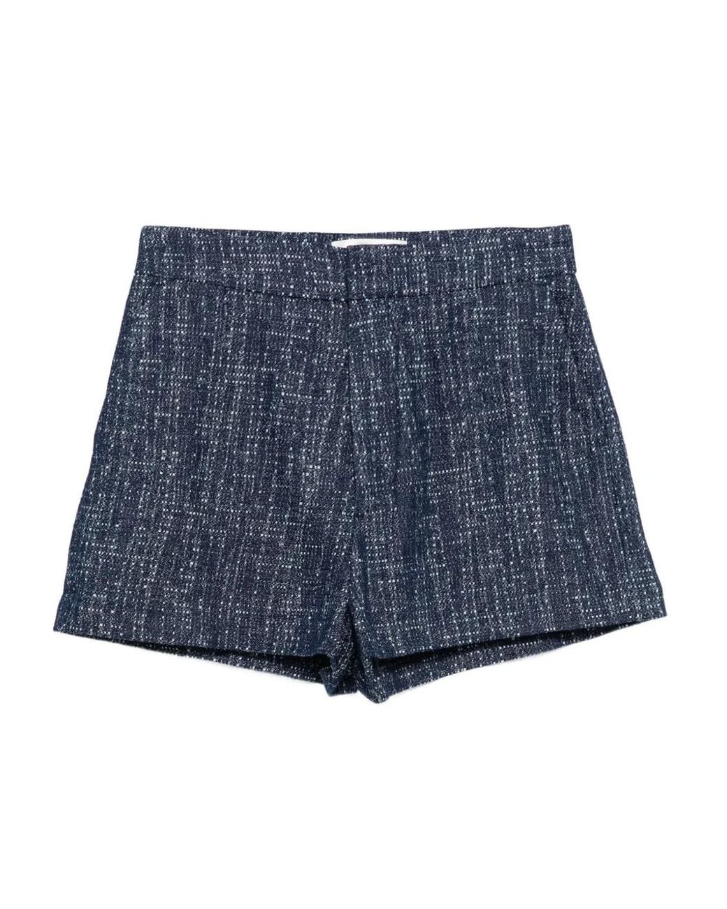FRAME Blue The Tweed Shorts