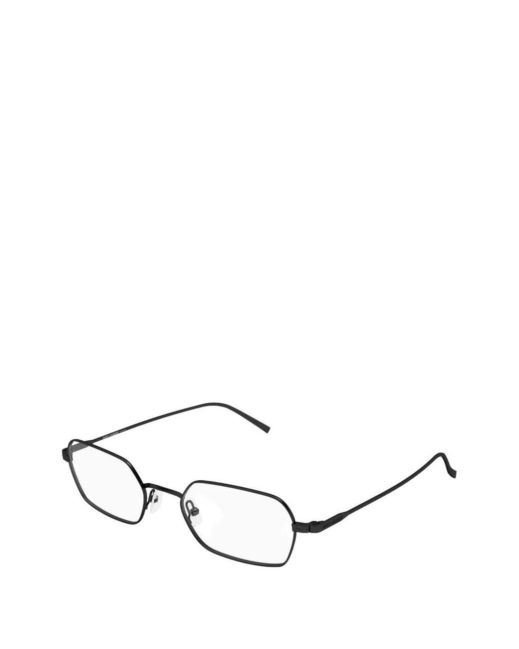 Saint Laurent White Lunettes De Vue À Monture Rectangulaire for men