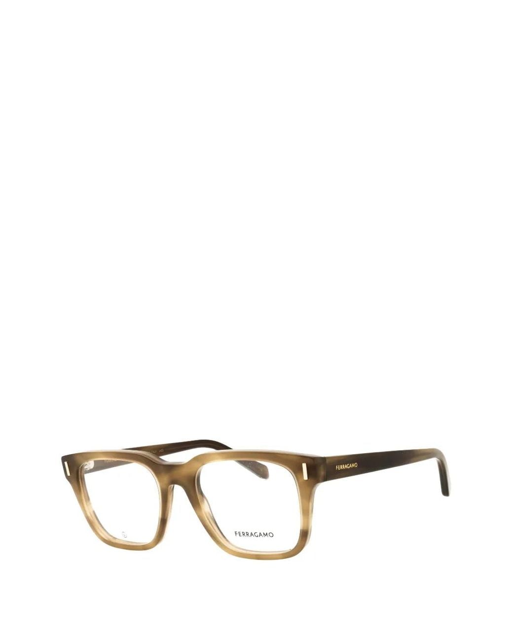 Ferragamo Green Sf2996 Rectangle-Frame Glasses for men