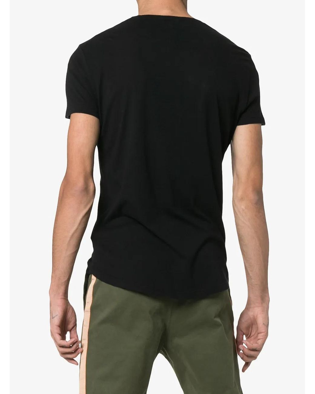Orlebar Brown Black Short Sleeved Cotton T-Shirt for men