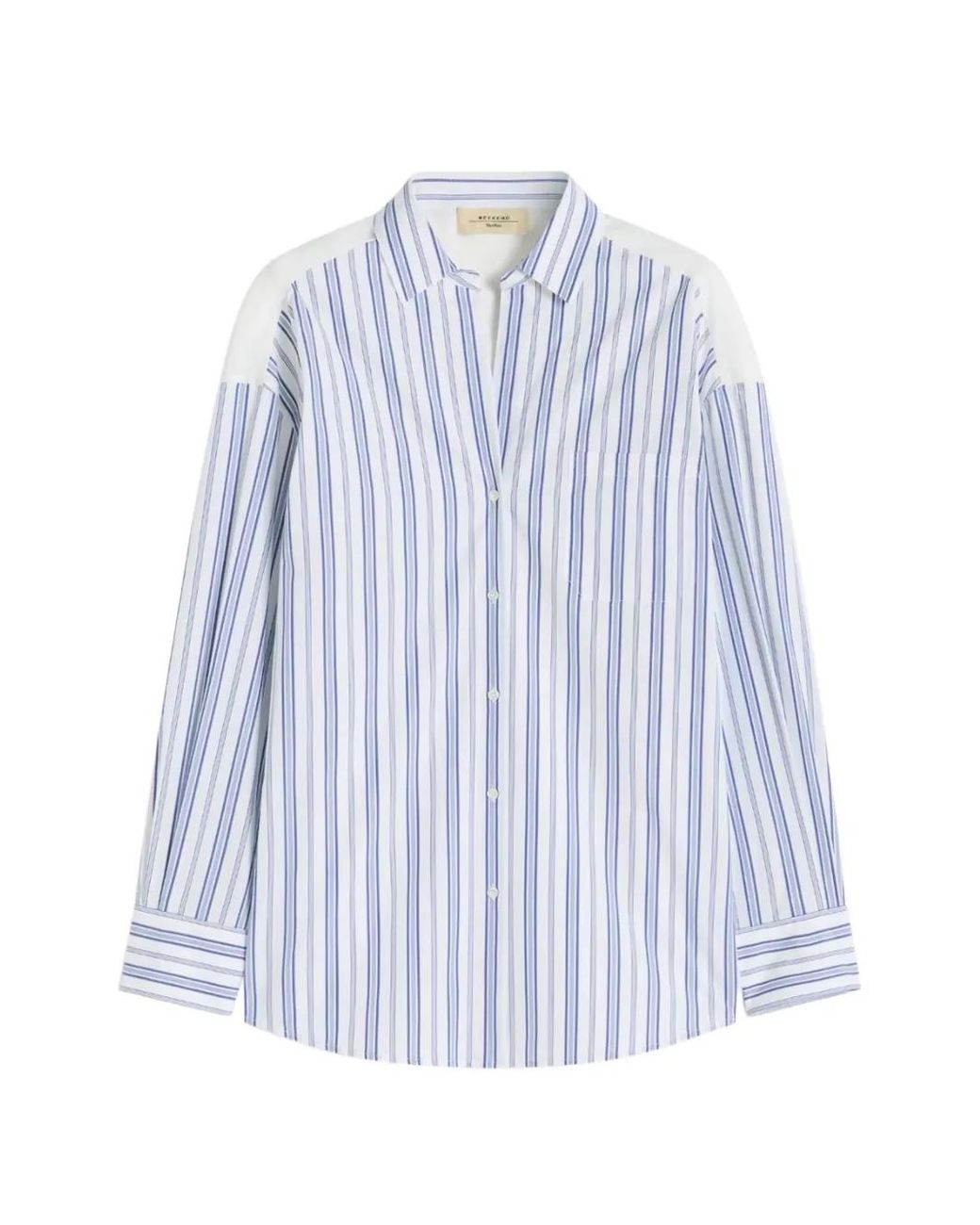 Weekend by Maxmara Blue Broderie-Anglaise Striped Shirt