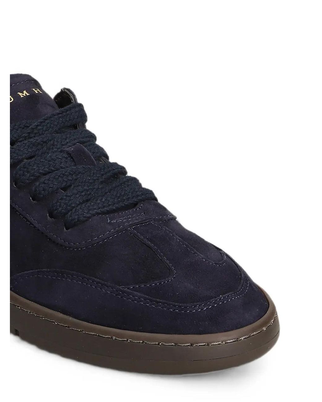 PIUMESTUDIO Blue Suede Panelled Sneakers for men