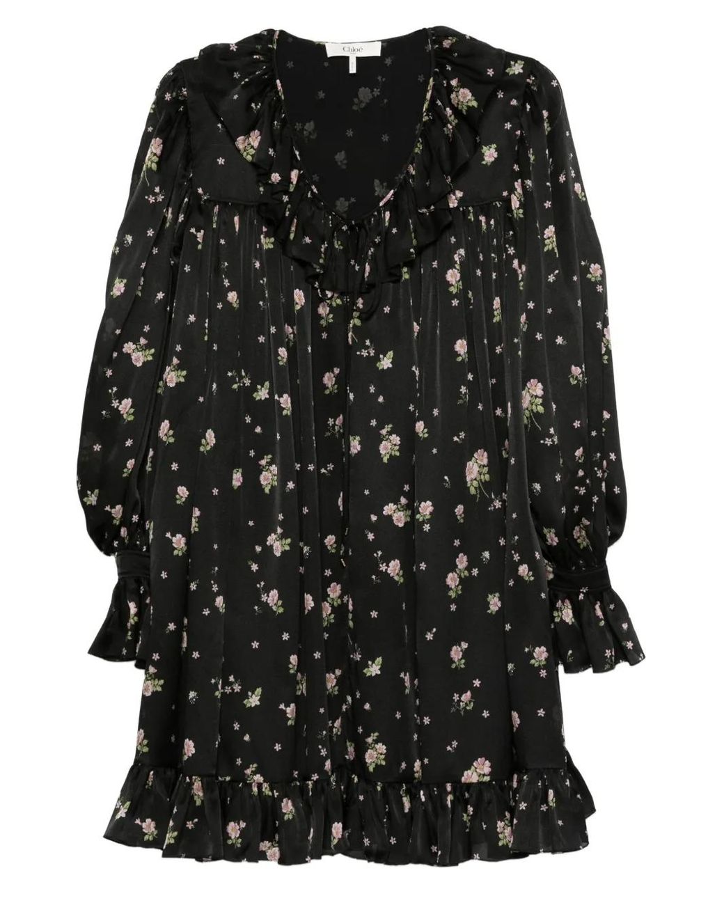 Chloé Black Silk Short Dress
