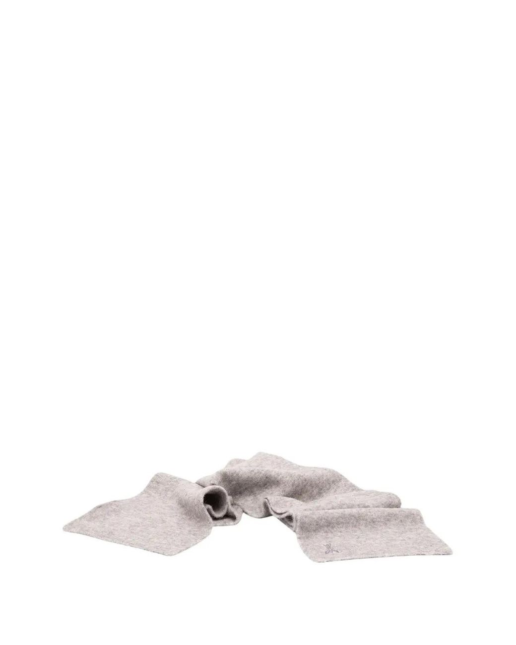 Patrizia Pepe Gray Fly-Motif Wool Scarf