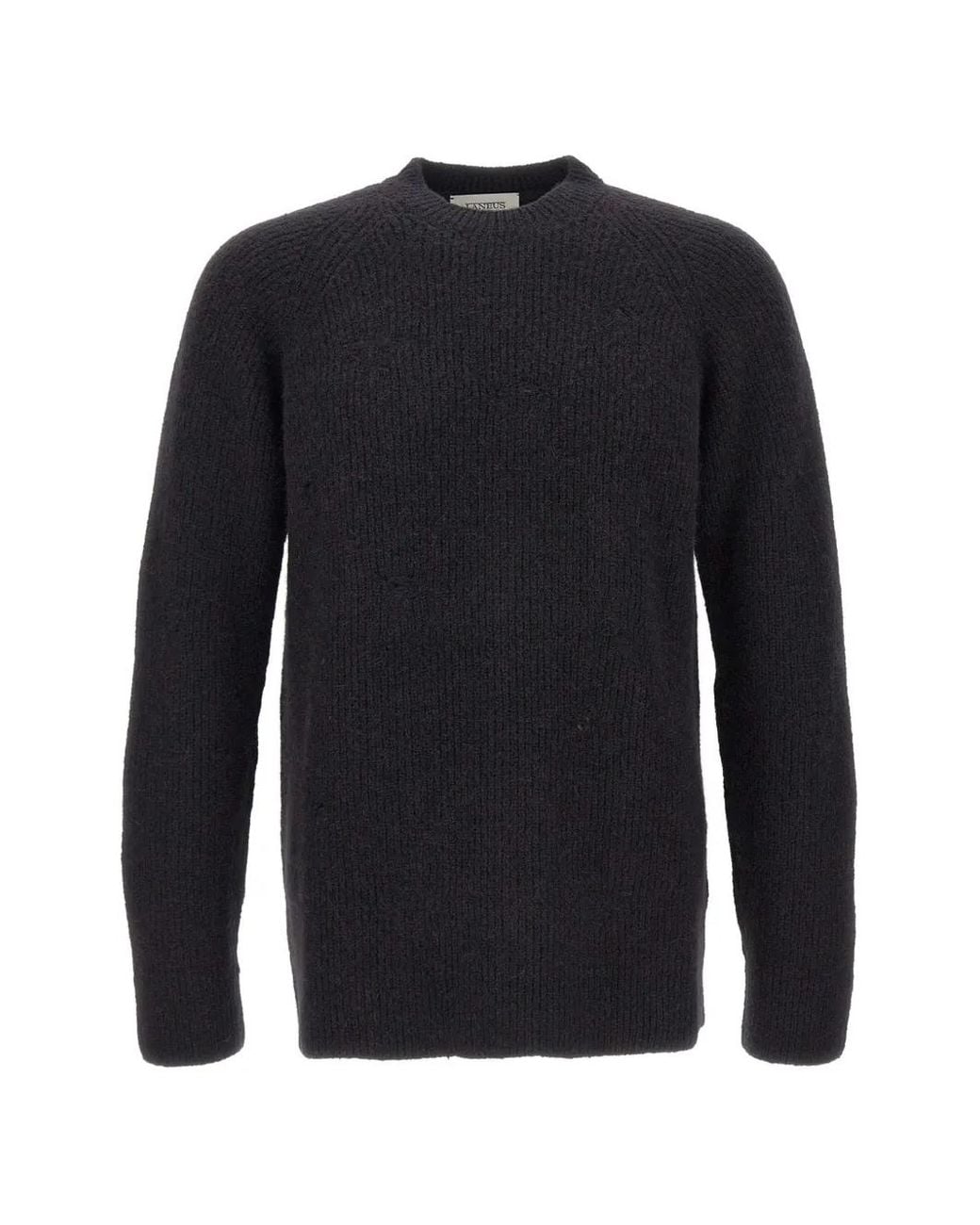 Laneus Blue Distressed Ribbed Sweater for men