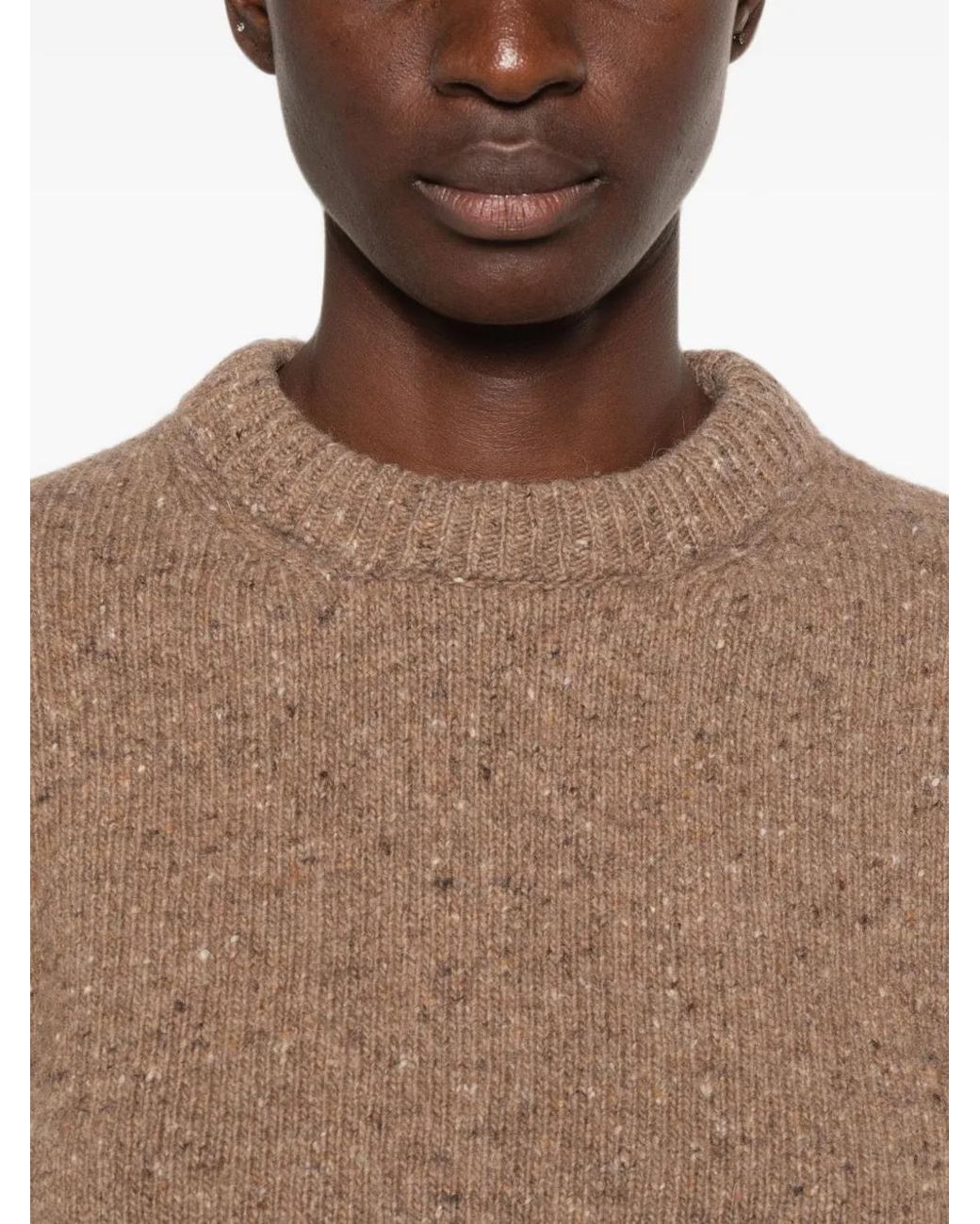 Rohe Natural Fitted Mouliné Crewneck Knitwear