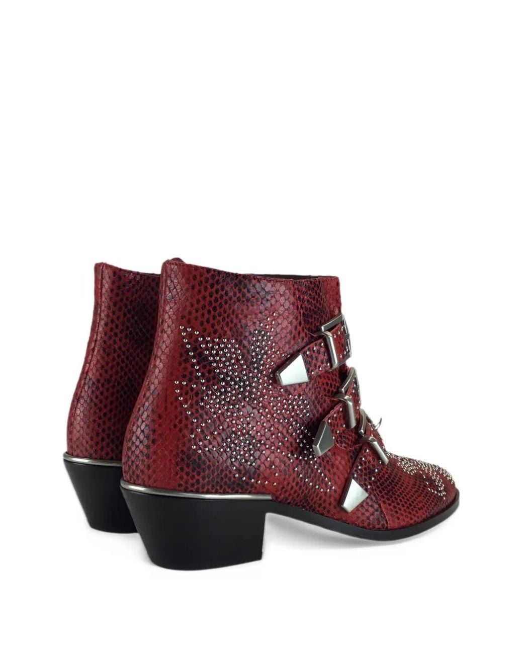Chloé Red Susanna Ankle Boot