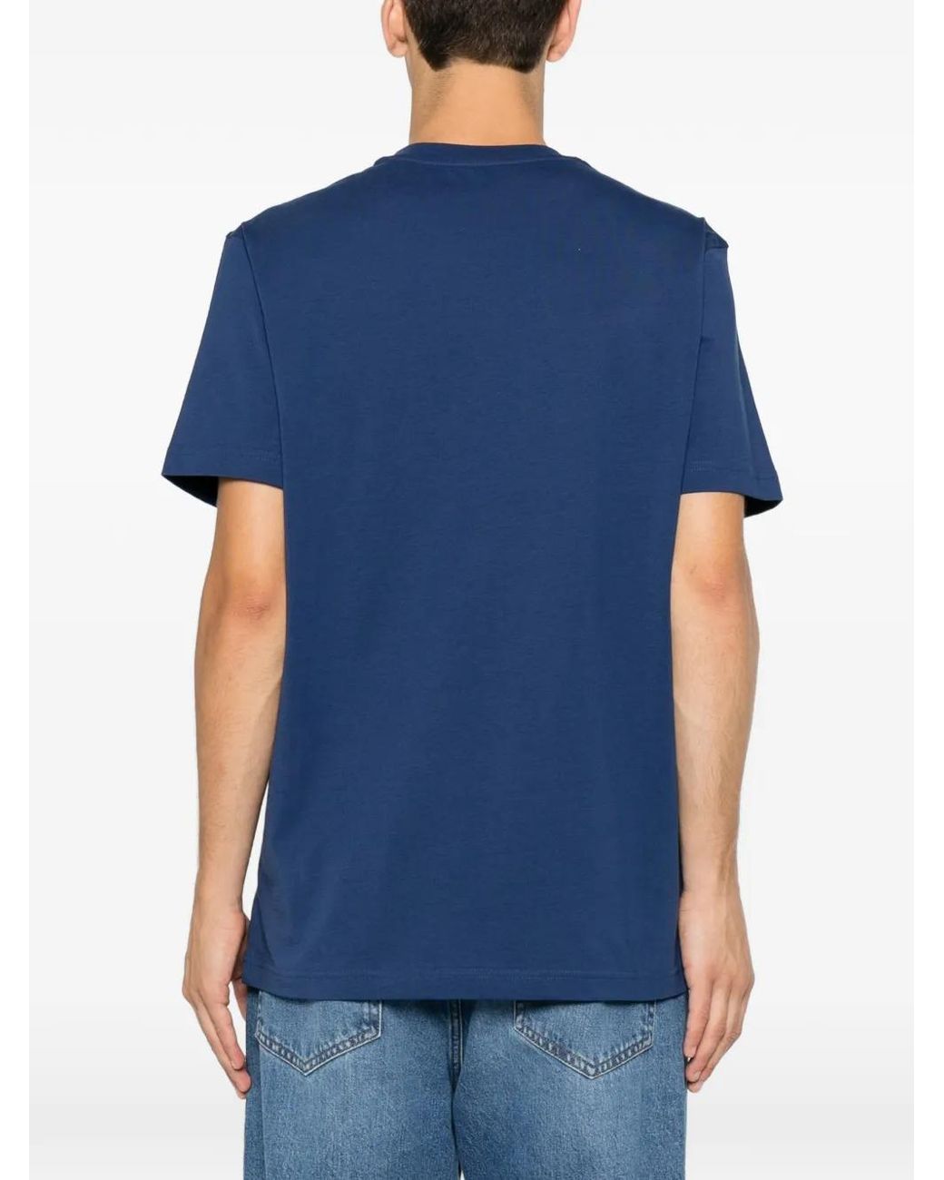 Moschino Blue Patch-Pocket T-Shirt for men