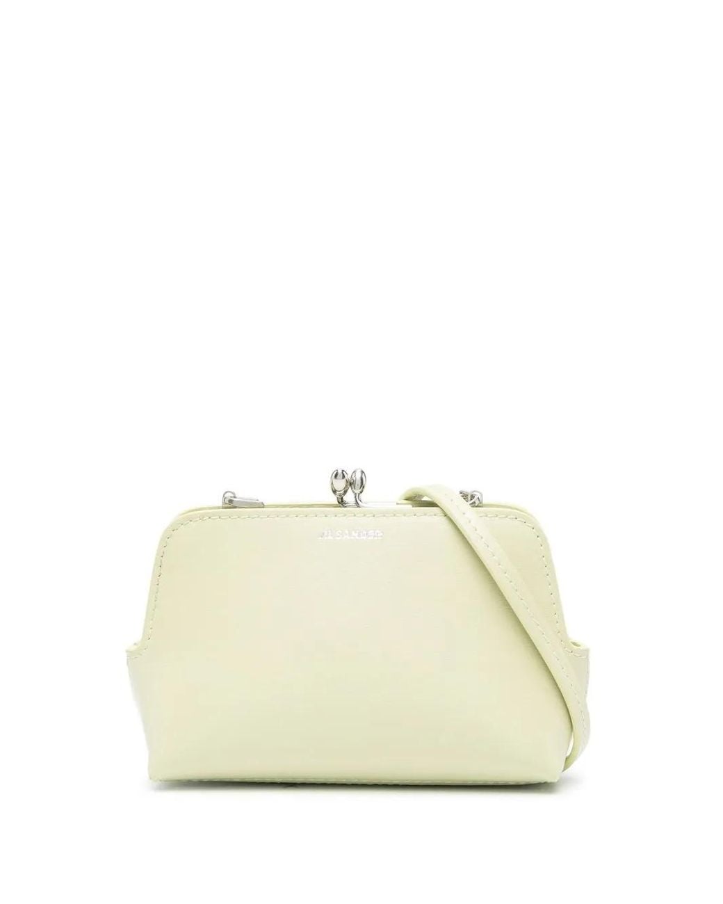 Jil Sander Natural Logo-Print Crossbody Bag