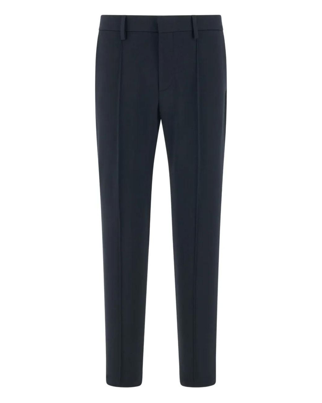 Boggi Blue Belt-Loops Trousers for men