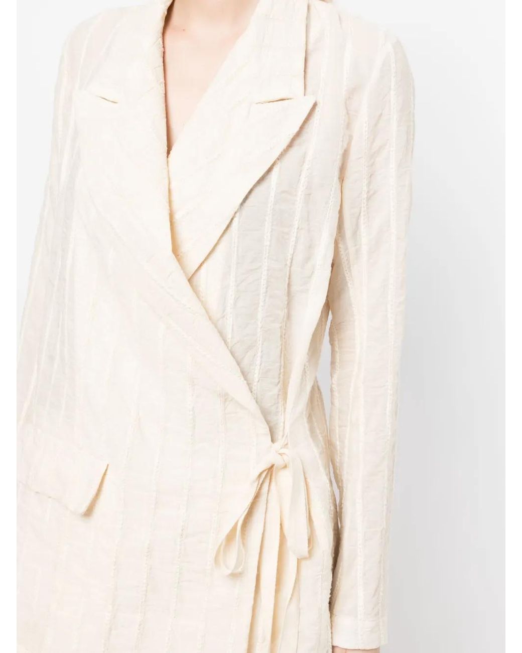 Uma Wang White Wrap Blazer