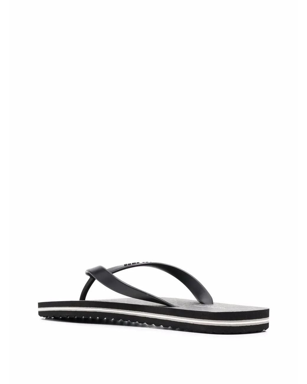 Michael Kors Black Travis Thong-Strap Flip Flops for men